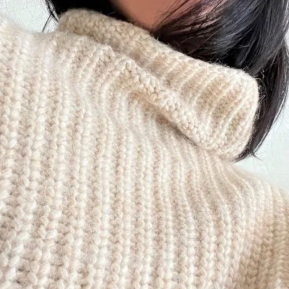 Wilfred Beige Turtleneck Sweater - Picture 2 of 11